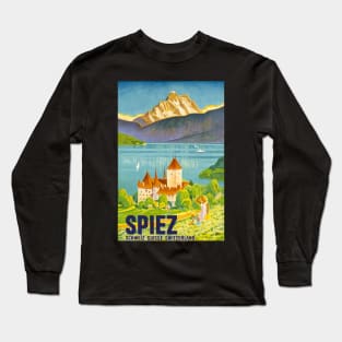 Spiez, Suisse, Travel Poster Long Sleeve T-Shirt